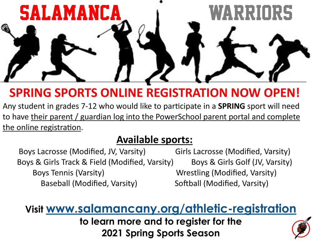 Spring Sports Registration Available