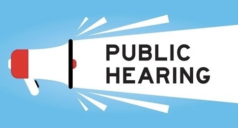 public hearing logo with megaphone 