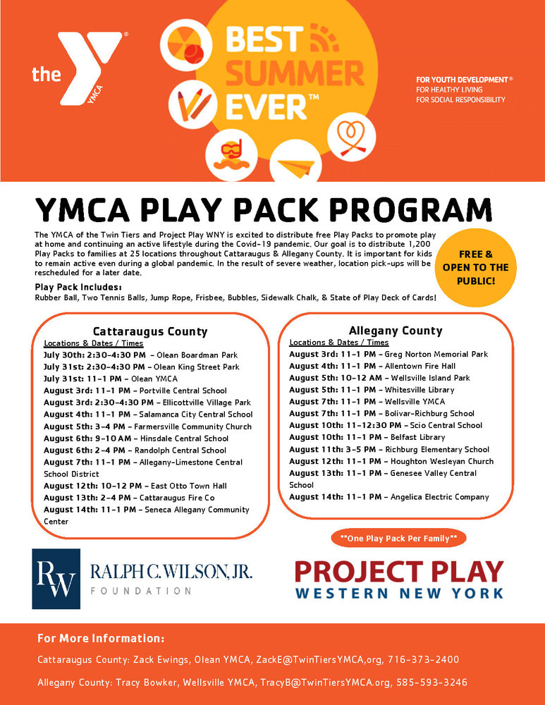 YMCA Play Pack Program Flyer