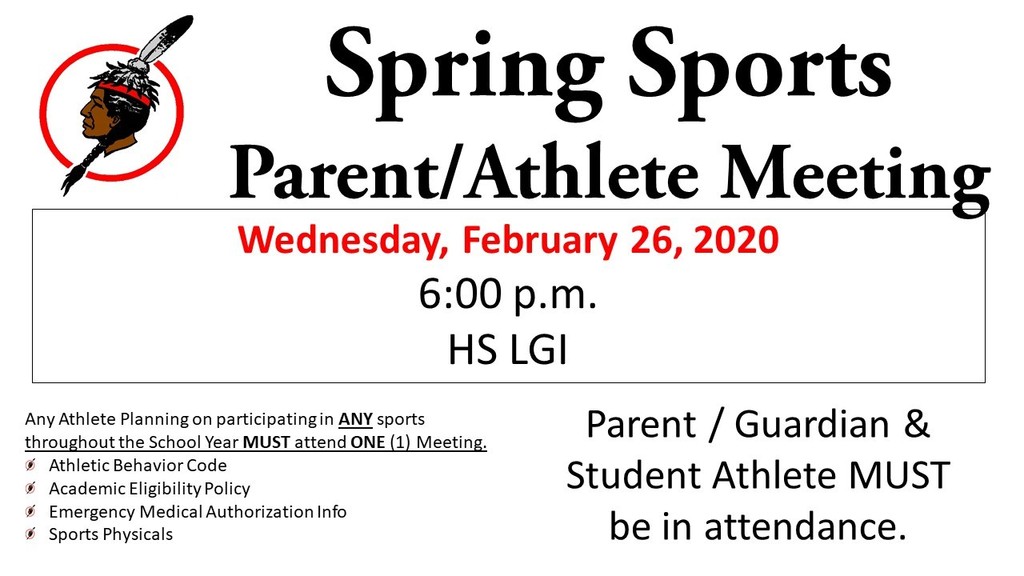 parent-athlete meeting info